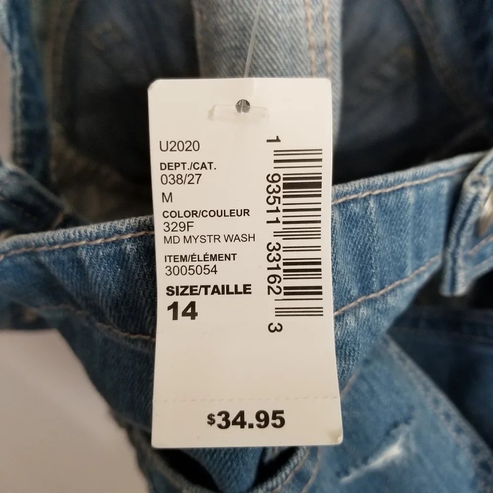 NWT The Children's Place Denim Skirtalls Size 14
